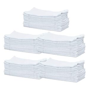 pacific linens 60-pack white 100% cotton towel washcloths, durable, lightweight, commercial grade and ultra absorbent