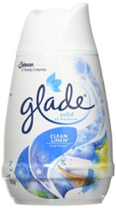 glade solid air freshener, clean linen fragrance, 6-oz (pack of 4)