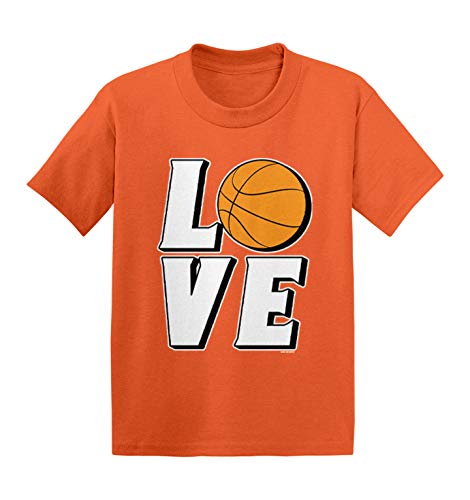 Love Basketball - Sports Hoops Infant/Toddler Cotton Jersey T-Shirt (Orange, 3T)