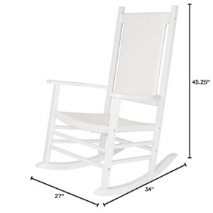 Shine Company Hampton, Outdoor Rocker, Front Porch Rocking Chair, White