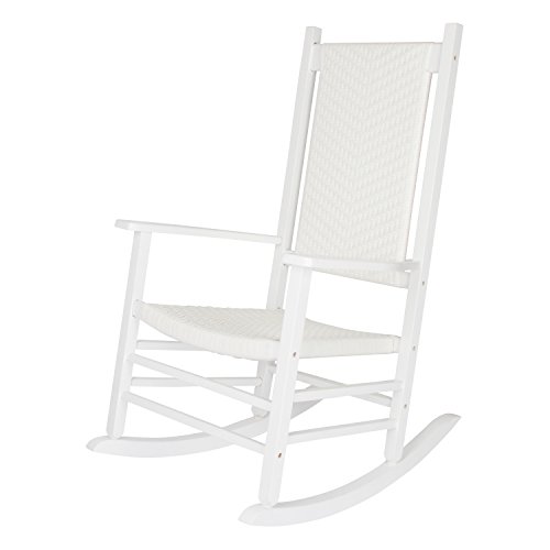 Shine Company Hampton, Outdoor Rocker, Front Porch Rocking Chair, White