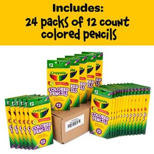 Crayola Bulk Colored Pencils, Pre-sharpened, Bulk School Supplies For Teachers, 12 Assorted Colors, Pack of 24 [Amazon Exclusive]