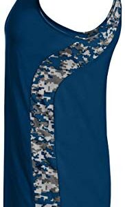 Augusta Sportswear Boys Hook Shot Reversible Jersey, Navy/Navy Digi, Large