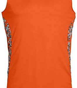 Augusta Sportswear Boys Hook Shot Reversible Jersey, Orange/Orange Digi, Medium