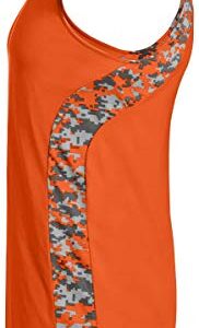 Augusta Sportswear Boys Hook Shot Reversible Jersey, Orange/Orange Digi, Medium