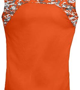 Augusta Sportswear Boys Hook Shot Reversible Jersey, Orange/Orange Digi, Medium