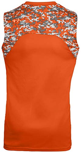 Augusta Sportswear Boys Hook Shot Reversible Jersey, Orange/Orange Digi, Medium