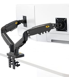 nb north bayou dual monitor desk mount stand full motion swivel computer monitor arm for two screens 17-27 inch with 4.4~19.8lbs load capacity for each display f160