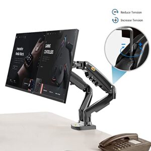 NB North Bayou Dual Monitor Desk Mount Stand Full Motion Swivel Computer Monitor Arm for Two Screens 17-27 Inch with 4.4~19.8lbs Load Capacity for Each Display F160