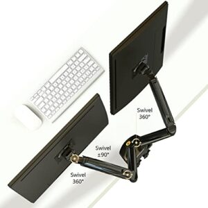 NB North Bayou Dual Monitor Desk Mount Stand Full Motion Swivel Computer Monitor Arm for Two Screens 17-27 Inch with 4.4~19.8lbs Load Capacity for Each Display F160