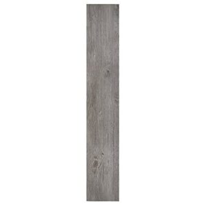 vinyl peel and stick floor tile, self-adhesive wood plank, 10-pack (15 square feet) - 6 inch width, 36 inch length, 1.2mm - light grey oak - easy diy nexus planks for any room by achim home decor