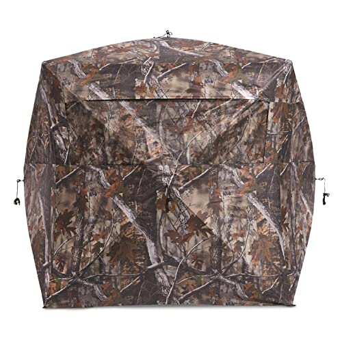 Guide Gear Silent Adrenaline Pop-Up Hunting Ground Blind for Deer, Duck, and Turkey Hunting, 2-Person Tent