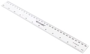 westcott 12-inch 300 mm plastic ruler - clear