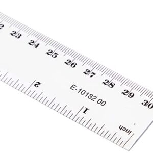 Westcott 12-Inch 300 mm Plastic Ruler - Clear