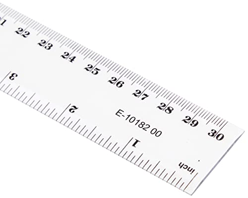 Westcott 12-Inch 300 mm Plastic Ruler - Clear