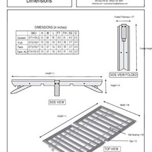 KD Frames Fold Platform Bed - Queen