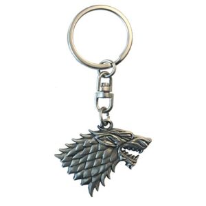abystyle game of thrones stark metal keychain measures 4.5 x 5.5 cm fantasy novels accessories merch gift