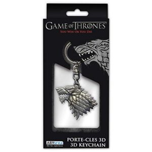 ABYstyle Game of Thrones Stark Metal Keychain Measures 4.5 x 5.5 cm Fantasy Novels Accessories Merch Gift