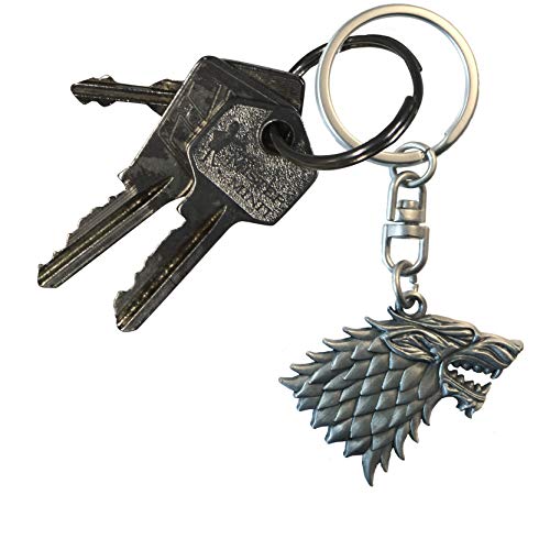 ABYstyle Game of Thrones Stark Metal Keychain Measures 4.5 x 5.5 cm Fantasy Novels Accessories Merch Gift