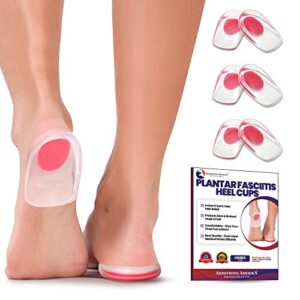 heel cups plantar fasciitis inserts - silicone pads for bone spurs pain relief protectors of your sore or bruised feet best insole gels treatment by armstrong amerika (small)