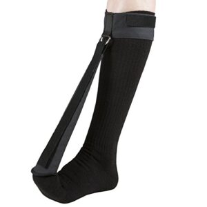 otc night sock, plantar fasciitis, achilles tendonitis, step arch tight calf muscle support, black, x-small