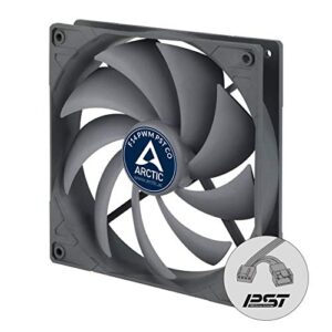 arctic f14 pwm pst co - 140 mm case fan with pwm sharing technology (pst), dual ball bearing for continuous operation, quiet, computer, 200-1350 rpm - grey