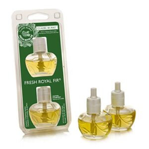 Claire Burke Plug in Scented Oil Refills 2 count, Fresh Royal Fir Air Freshener for Home and Bathroom, 1.42 ounces