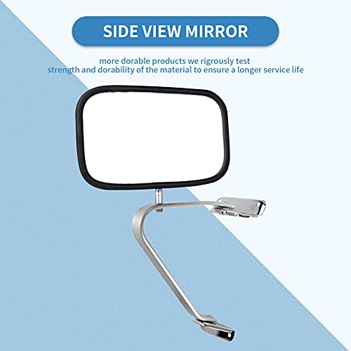 ECCPP Manual Side View Mirrors Plastic Pair Set for Ford for F-Series for F150 for F350 Bronco Pickup Truck SUV