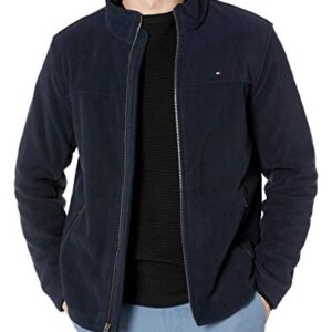 Tommy Hilfiger Men's Classic Zip Front Polar Fleece Jacket, Navy, XL