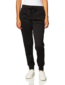 hanes womens sport performance fleece jogger with pockets pants, black solid/black heather, x-large us