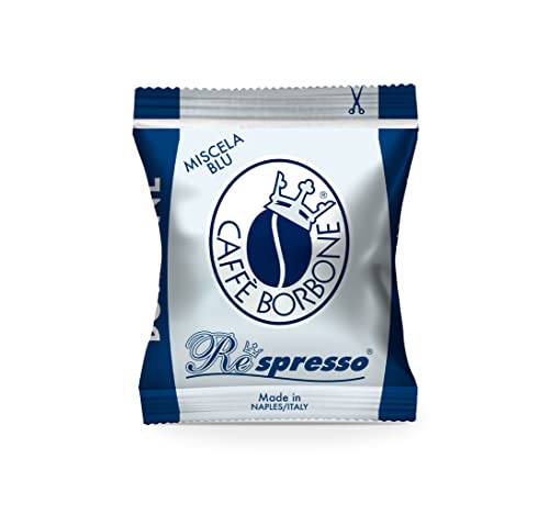 Caffe Borbone Compatible Nespresso 100 Espresso Pods, Blue Blend with Refined Taste, Powerful Character and Intense Aroma, Roasted and Freshly Packaged in Italy