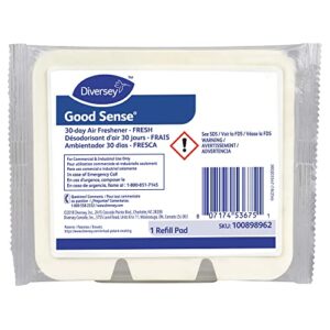 diversey 100898962 good sense 30-day air freshener, fits most dispensers, fresh scent, 1 refill pad, 1-count, white