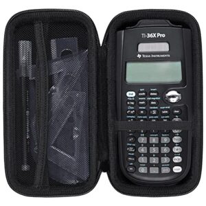 khanka hard travel case replacement for texas instruments ti-30xs multiview/ti-36x pro engineering scientific calculator, case only (black)