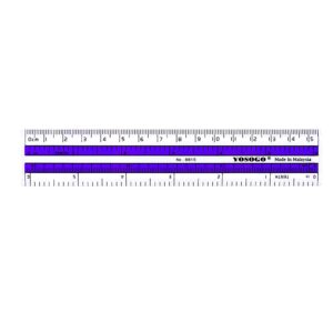 6 inch Rulers | 15 cm Rulers | Transparent Plastic Ruler | Pack of 12 of Premium Quality Rulers | Yellow, Green, Red and Blue