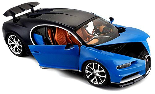 2016 Bugatti Chiron Blue 1/18 Diecast Model Car , unisex