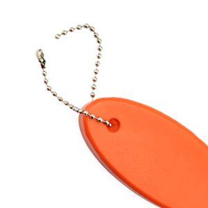 Cornucopia Orange Foam Floating Key Chain Key Floats (2 pack); Great Keychain for Boating,Fishing, Sailing and Outdoor Sports