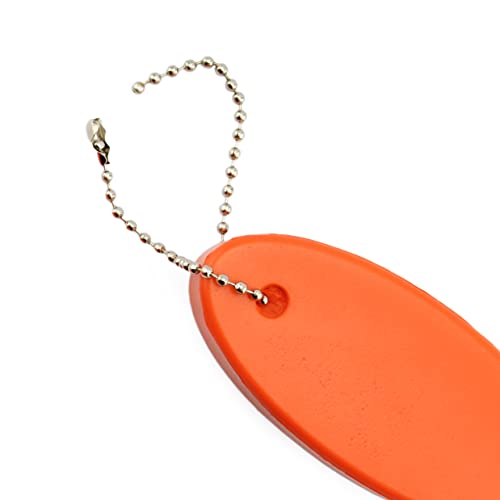 Cornucopia Orange Foam Floating Key Chain Key Floats (2 pack); Great Keychain for Boating,Fishing, Sailing and Outdoor Sports