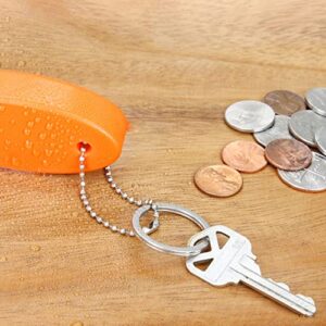 Cornucopia Orange Foam Floating Key Chain Key Floats (2 pack); Great Keychain for Boating,Fishing, Sailing and Outdoor Sports