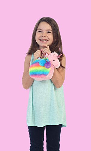 Aurora® Fashionable Fancy Pals™ Rainbow Unicorn™ Stuffed Animal - On-The-go Companions - Stylish Accessories - Multicolor 7 Inches