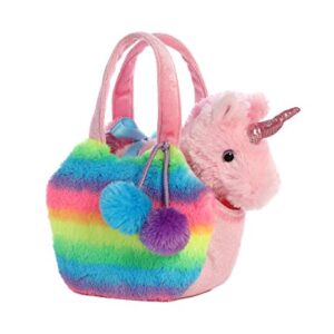 Aurora® Fashionable Fancy Pals™ Rainbow Unicorn™ Stuffed Animal - On-The-go Companions - Stylish Accessories - Multicolor 7 Inches