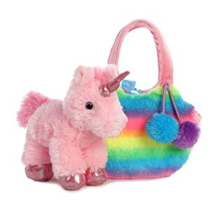 Aurora® Fashionable Fancy Pals™ Rainbow Unicorn™ Stuffed Animal - On-The-go Companions - Stylish Accessories - Multicolor 7 Inches