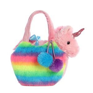 Aurora® Fashionable Fancy Pals™ Rainbow Unicorn™ Stuffed Animal - On-The-go Companions - Stylish Accessories - Multicolor 7 Inches