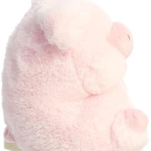 Aurora® Round Rolly Pet™ Prankster Pig™ Stuffed Animal - Adorable Companions - On-The-Go Fun - Pink 5 Inches