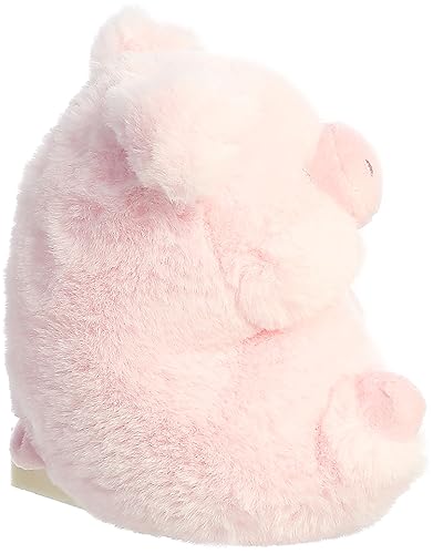 Aurora® Round Rolly Pet™ Prankster Pig™ Stuffed Animal - Adorable Companions - On-The-Go Fun - Pink 5 Inches