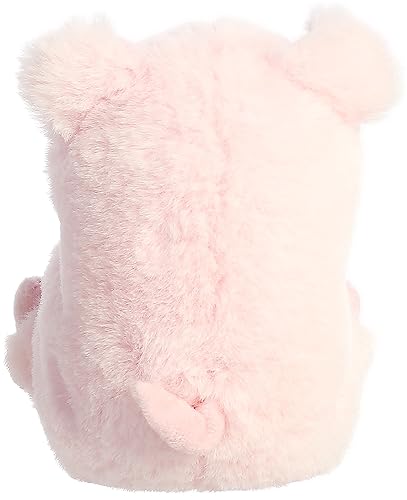 Aurora® Round Rolly Pet™ Prankster Pig™ Stuffed Animal - Adorable Companions - On-The-Go Fun - Pink 5 Inches