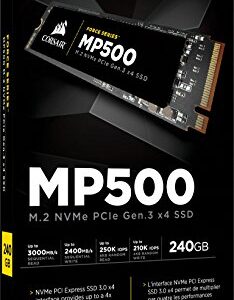 CORSAIR FORCE Series MP500 240GB NVMe PCIe Gen3 x4 M.2 SSD Solid State Storage, Up to 3,000MB/s