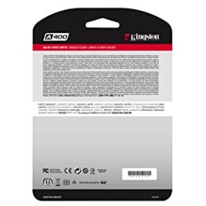 Kingston 240GB A400 SATA 3 2.5" Internal SSD SA400S37/240G - HDD Replacement for Increase Performance