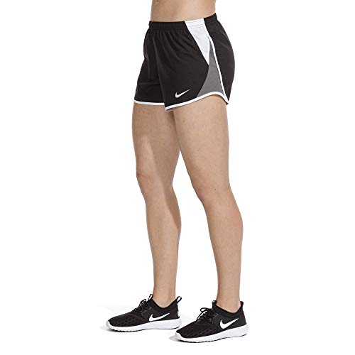 Nike Women's Dry 10K Running Shorts, Black/White/Dark Grey/Wolf Grey, Large