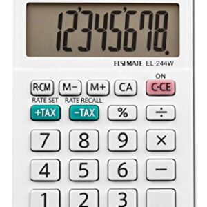 Sharp EL-244WB Business Calculator, White 2.125, 2.38 x 4.06 x 0.31 inches