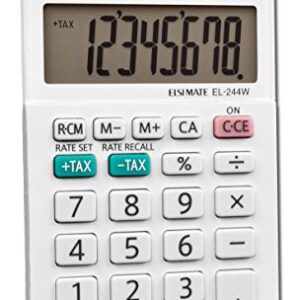 Sharp EL-244WB Business Calculator, White 2.125, 2.38 x 4.06 x 0.31 inches